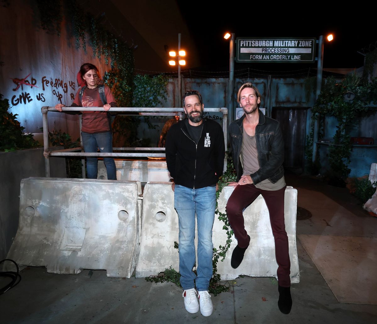 Creator Neil Druckmann and Actor Troy Baker Tour of Halloween Horror Nights’ “The Last of Us” Haunted House