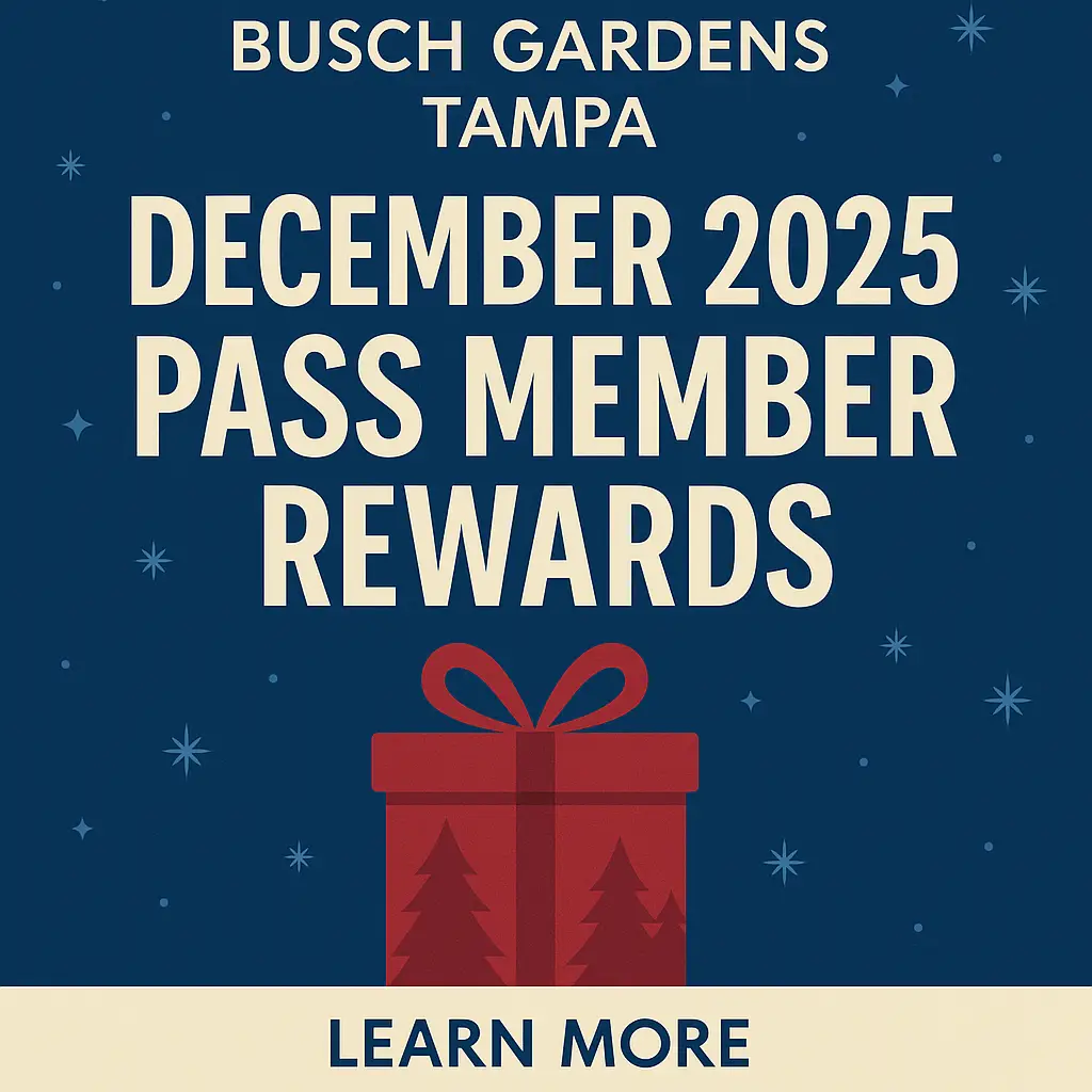 Busch Gardens Tampa December 2025 Pass Member Rewards